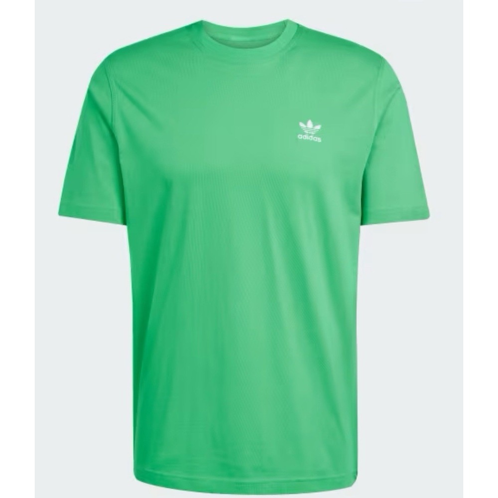 Mens S ADIDAS ORIGINALS logo ESSENTIALS TREFOIL TEE SHIRT GREEN JN0235 small NEW